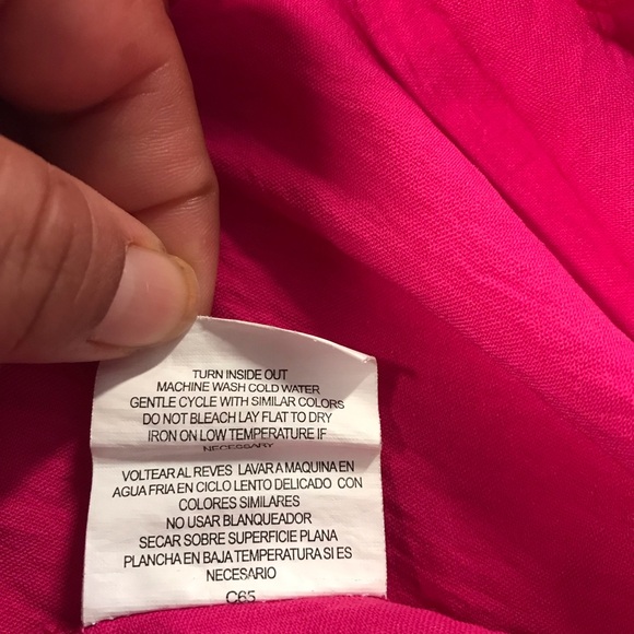 Luxology Wrap Dress Women’s Size XL Color Pink Ruffles V-Neck Long Sleeve Hi-Low - Picture 6 of 15